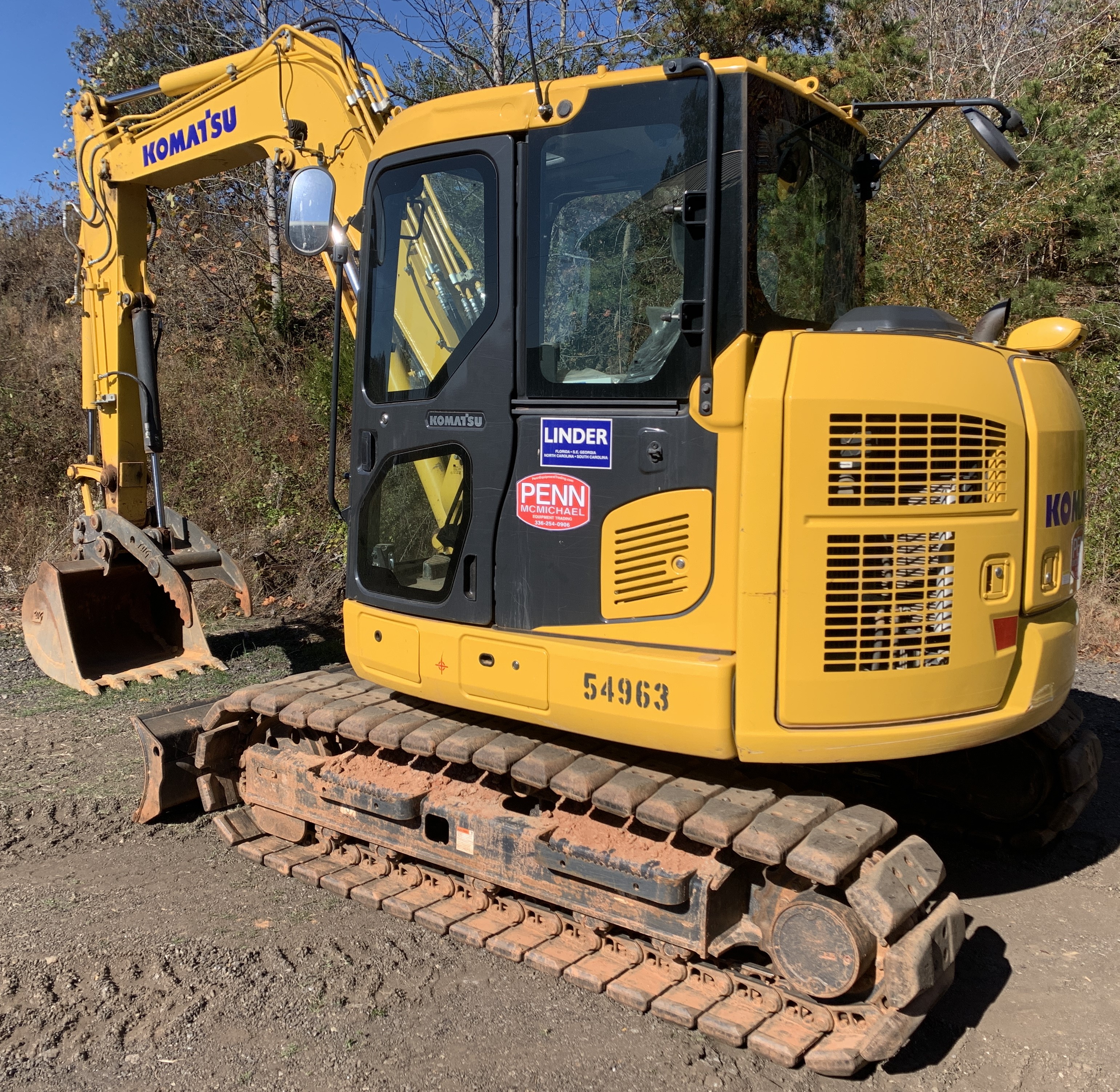 Used 2021 Komatsu PC88MR-11 with only 591 hours, loaded!