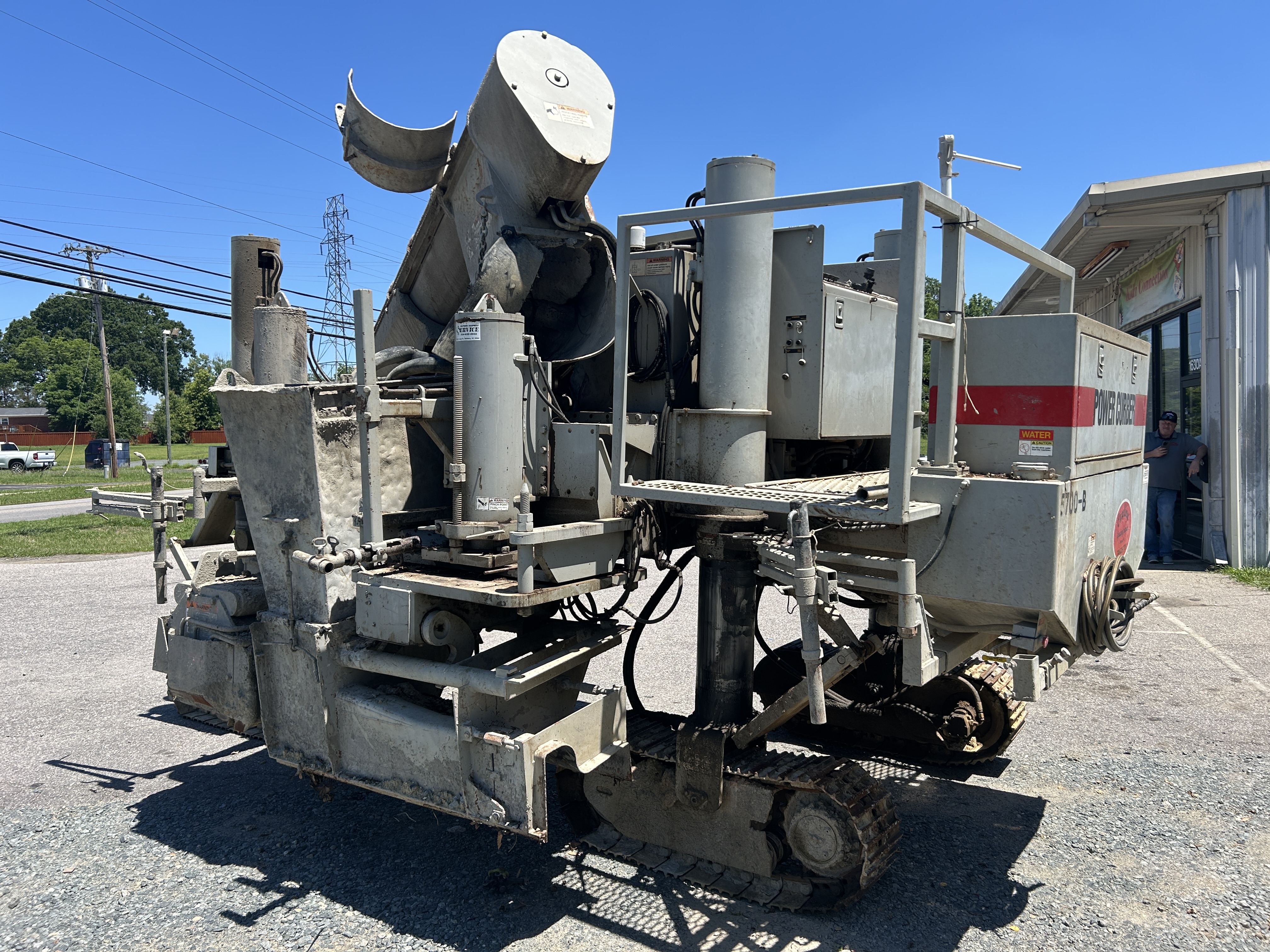 Used 2002 Power Curbers 5700B Curb & Gutter machine with 4 DifferentForms