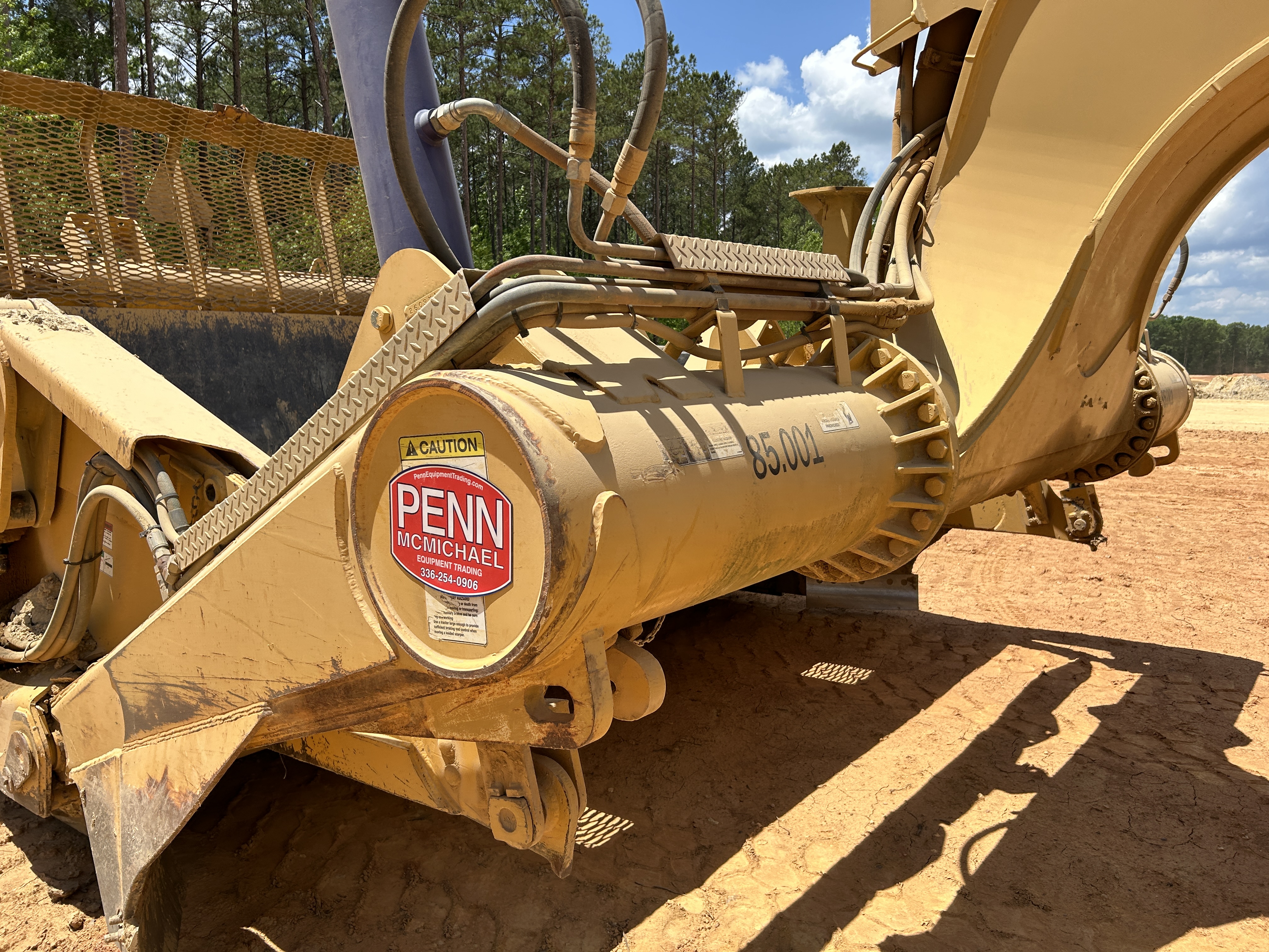 Used 2016 K-Tec K-Tec 1233 ADT scraper pulled by 2016 Bell B40D articulated dump truck