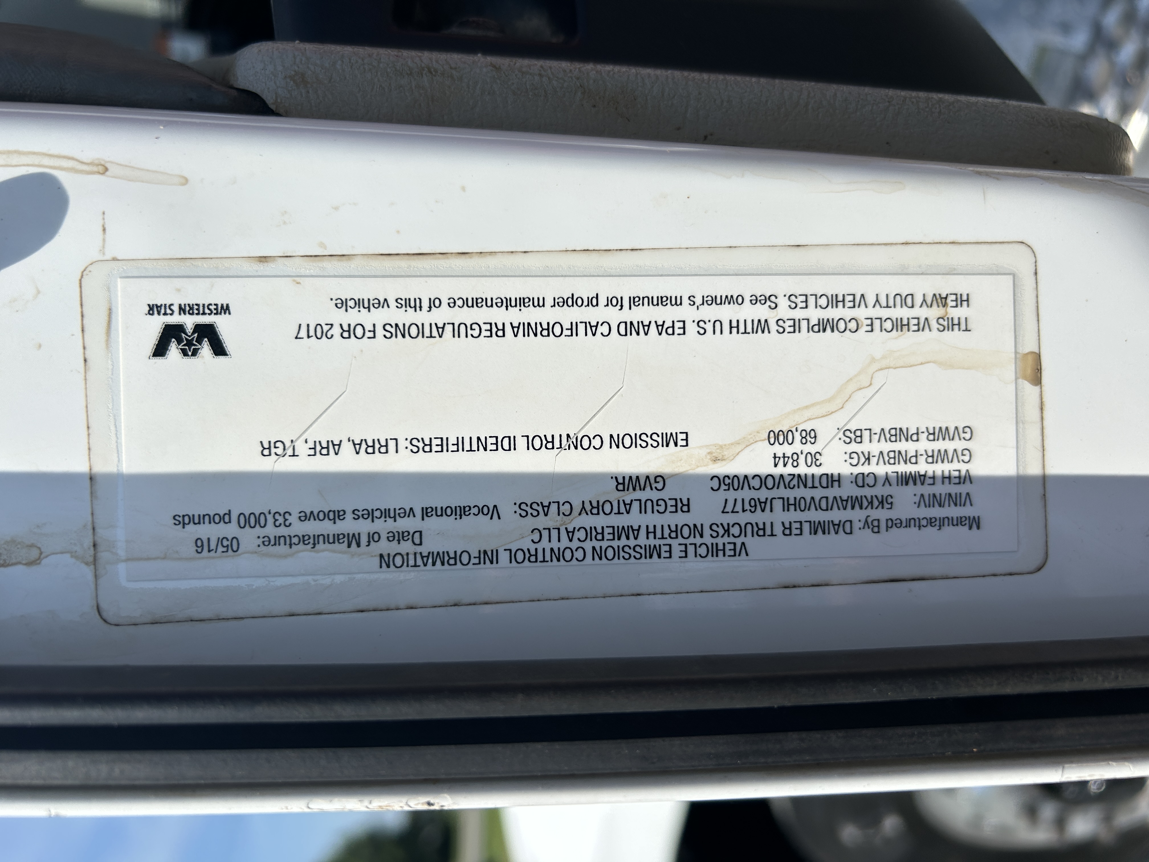 Used 2017 Western Star 4700SF Auto with 183k miles