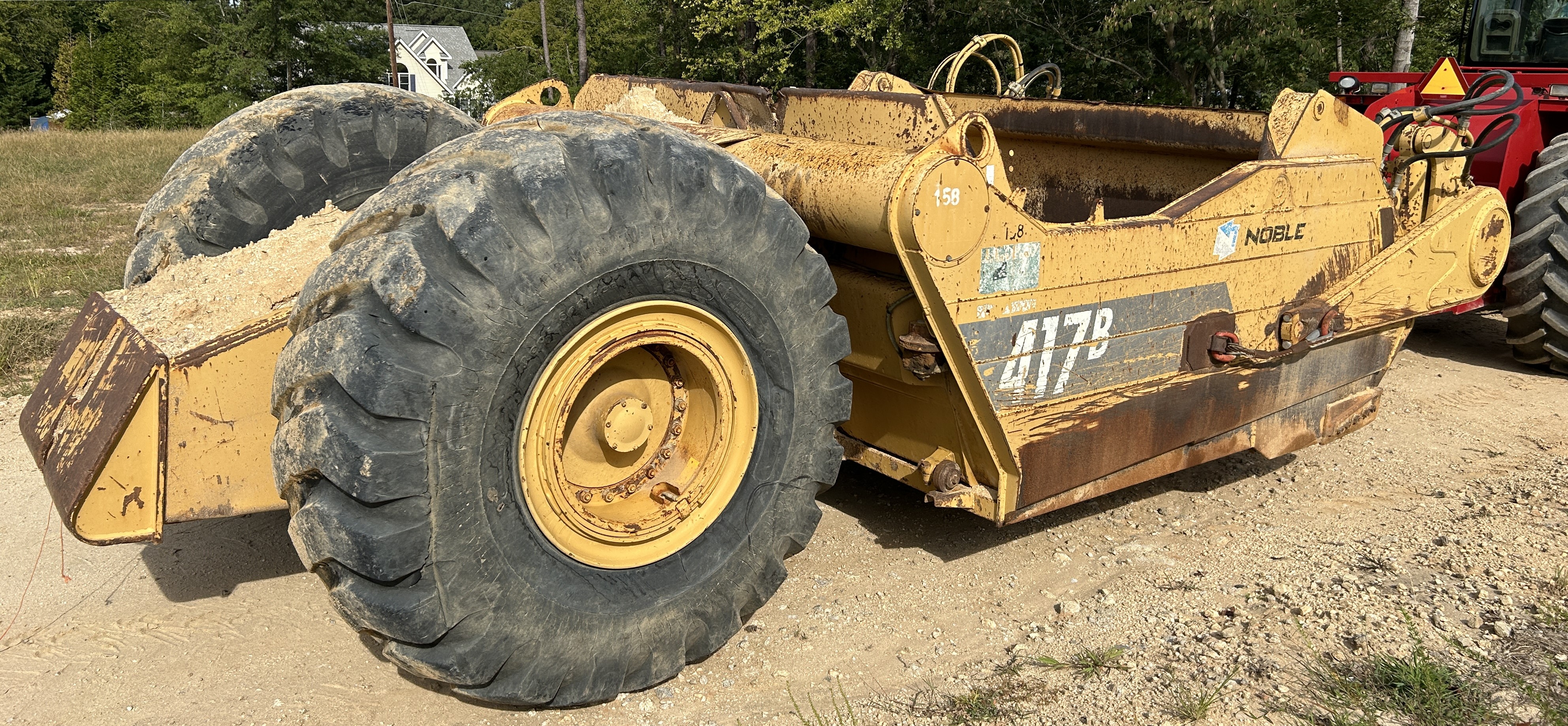 Used 2004 Case STX450 with 17 yard Noble Pull pan