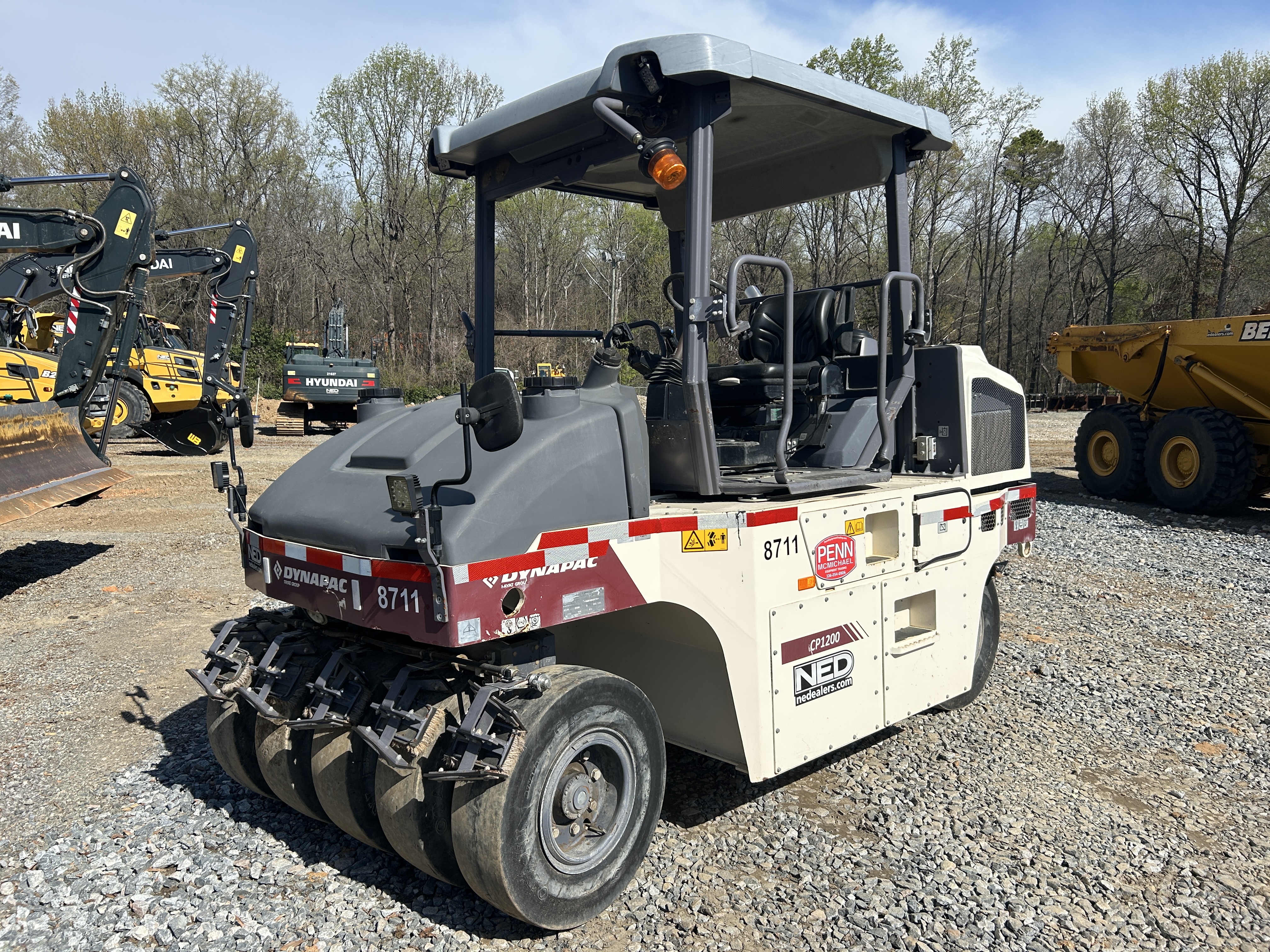 Used 2023 Dynapac CP1200 - 9 wheel pneumatic roller with only 642 hours