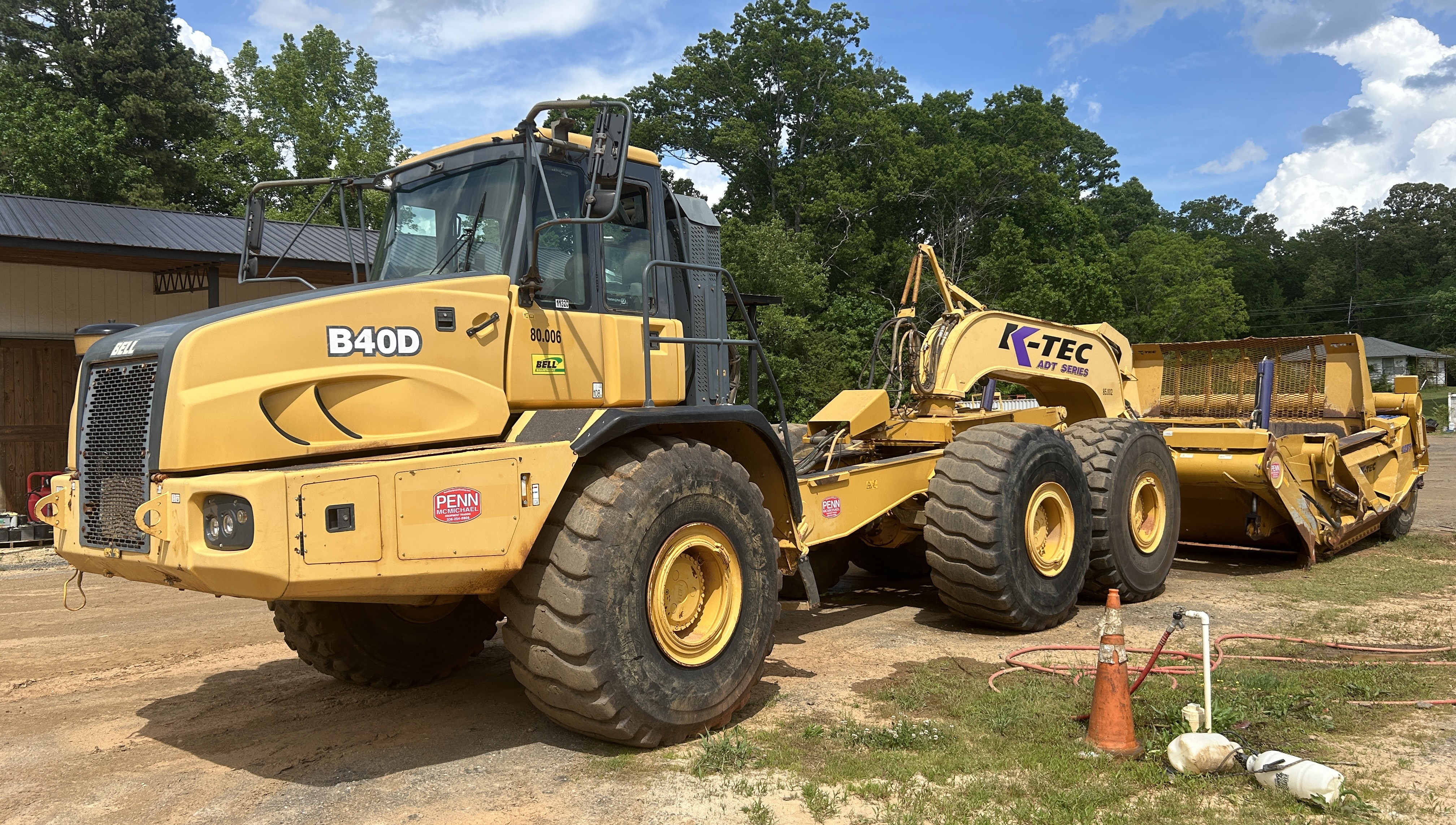 Used 2015 Bell B40D with 2016 K-Tech 1233 ADT Scraper
