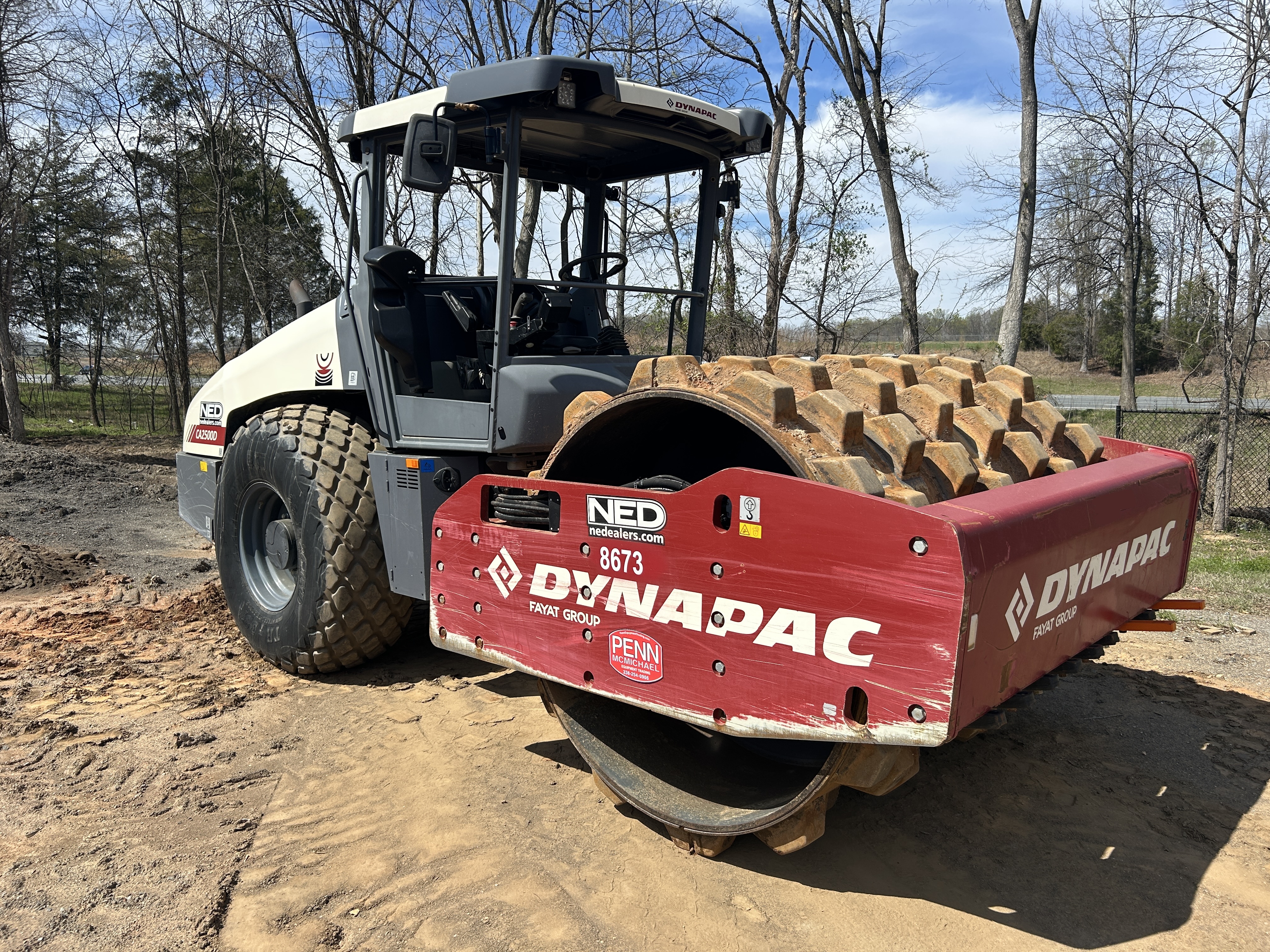 Used 2023 Dynapac CA2500D - 84" smooth drum with padfoot kit