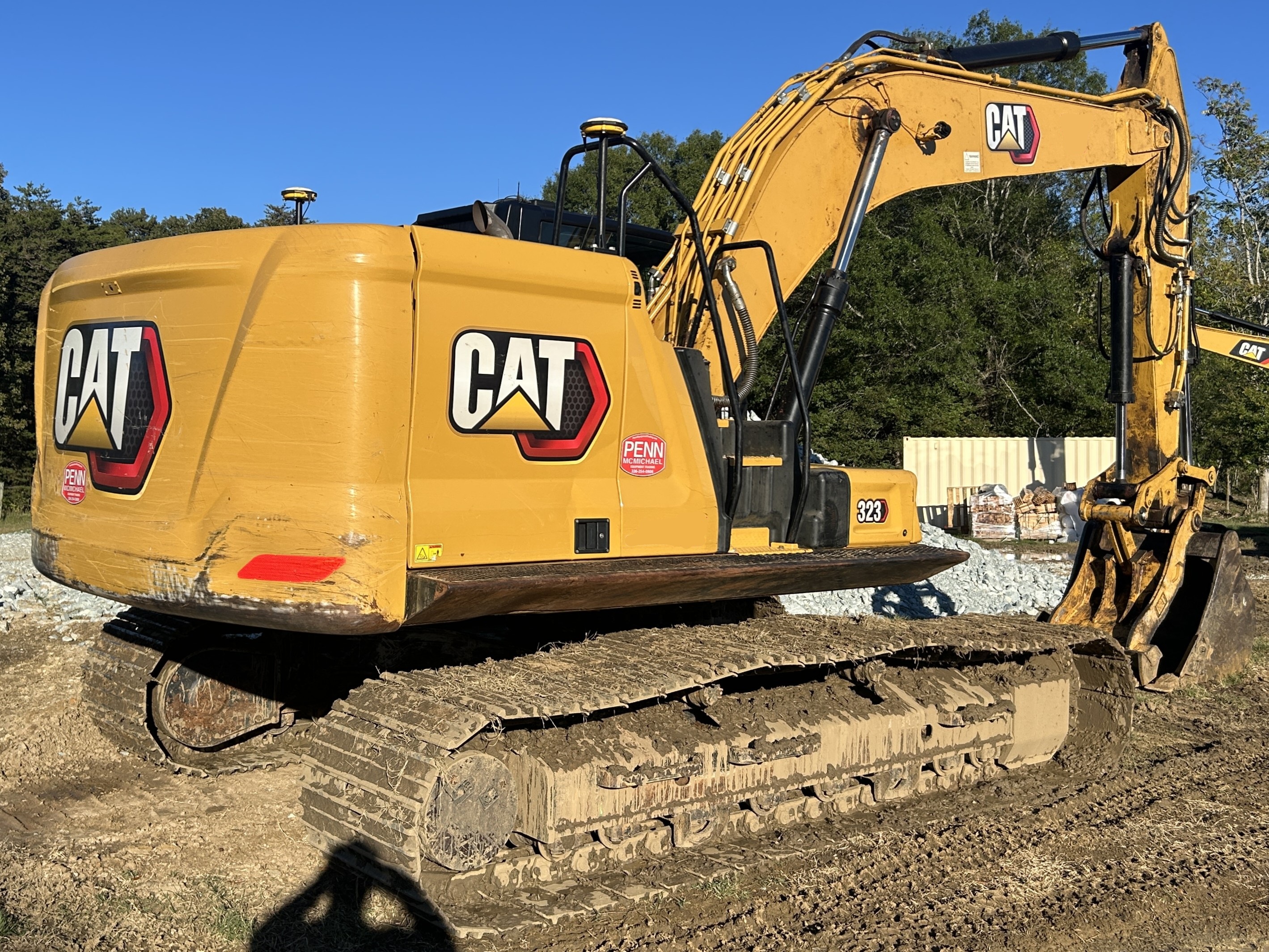 Used 2023 Caterpillar 323 with Progressive Link Hydraulic Thumb, New undercarriage, Grade 3D Ready