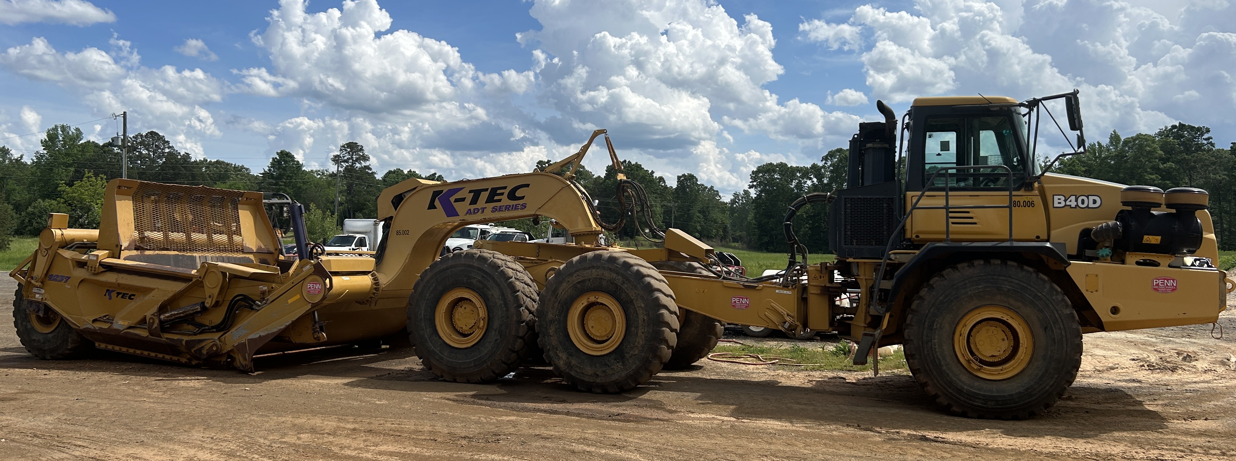 Used 2015 Bell B40D with 2016 K-Tech 1233 ADT Scraper