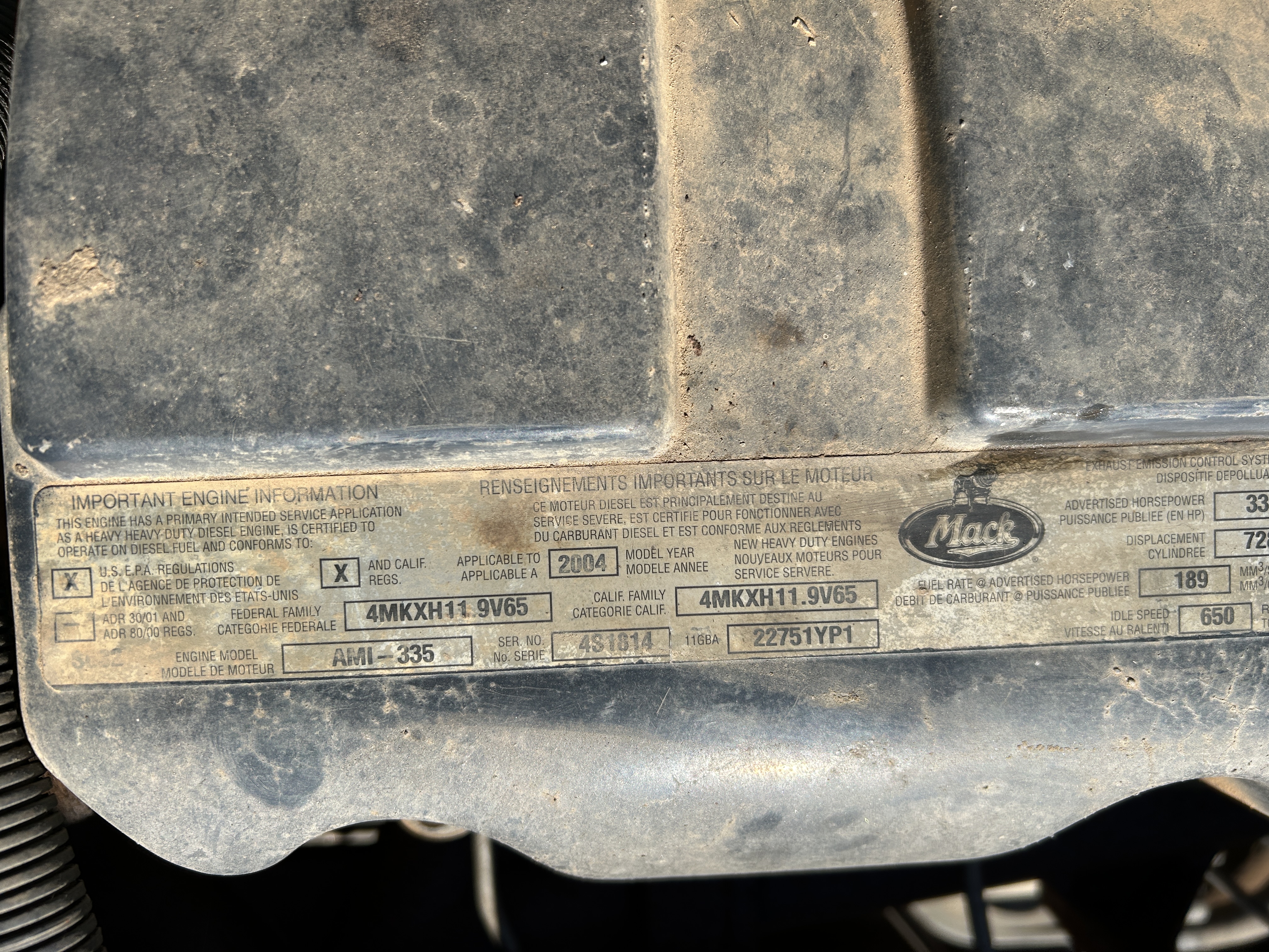 Used 2005 Mack Granite CV713 Dump Truck