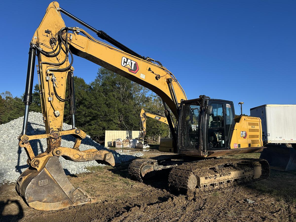 Used 2023 Caterpillar 323 with Progressive Link Hydraulic Thumb, New undercarriage, Grade 3D Ready