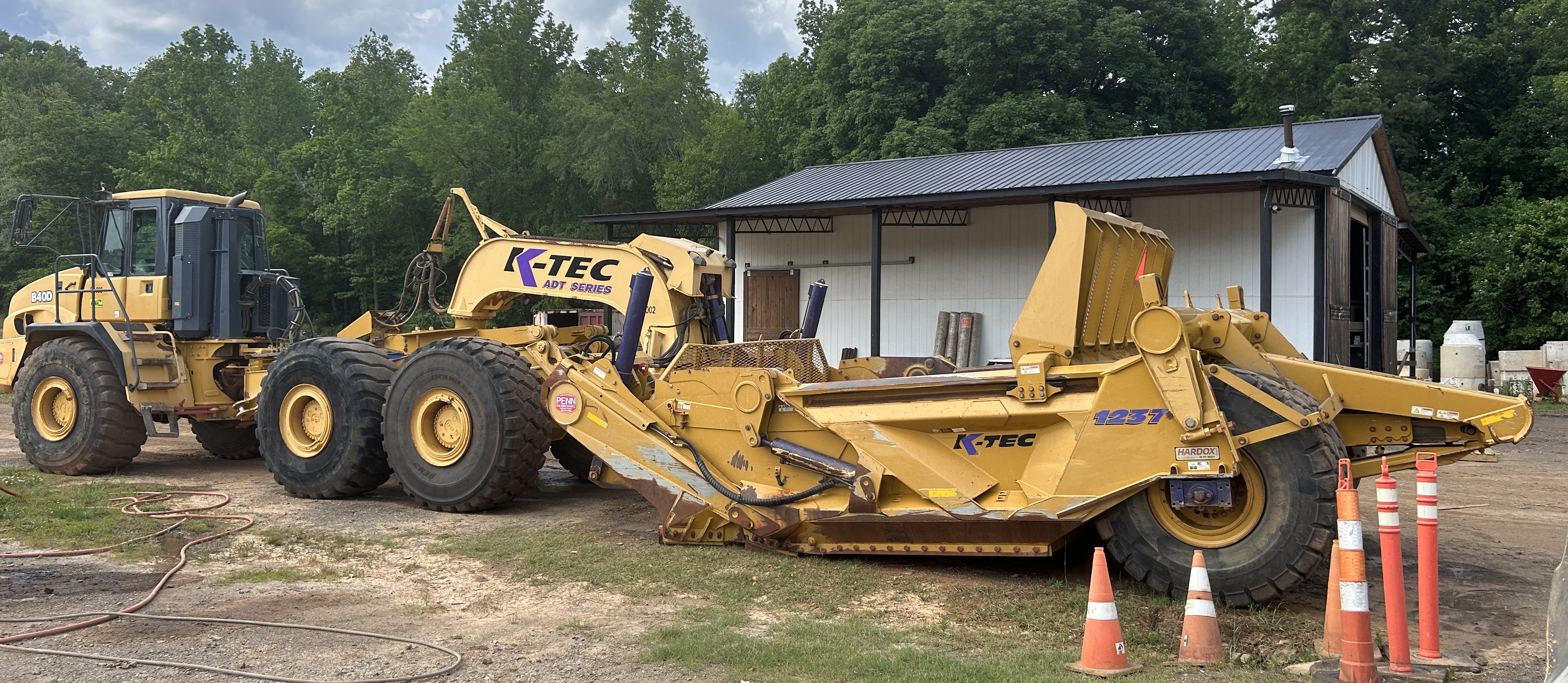 Used 2015 Bell B40D with 2016 K-Tech 1233 ADT Scraper