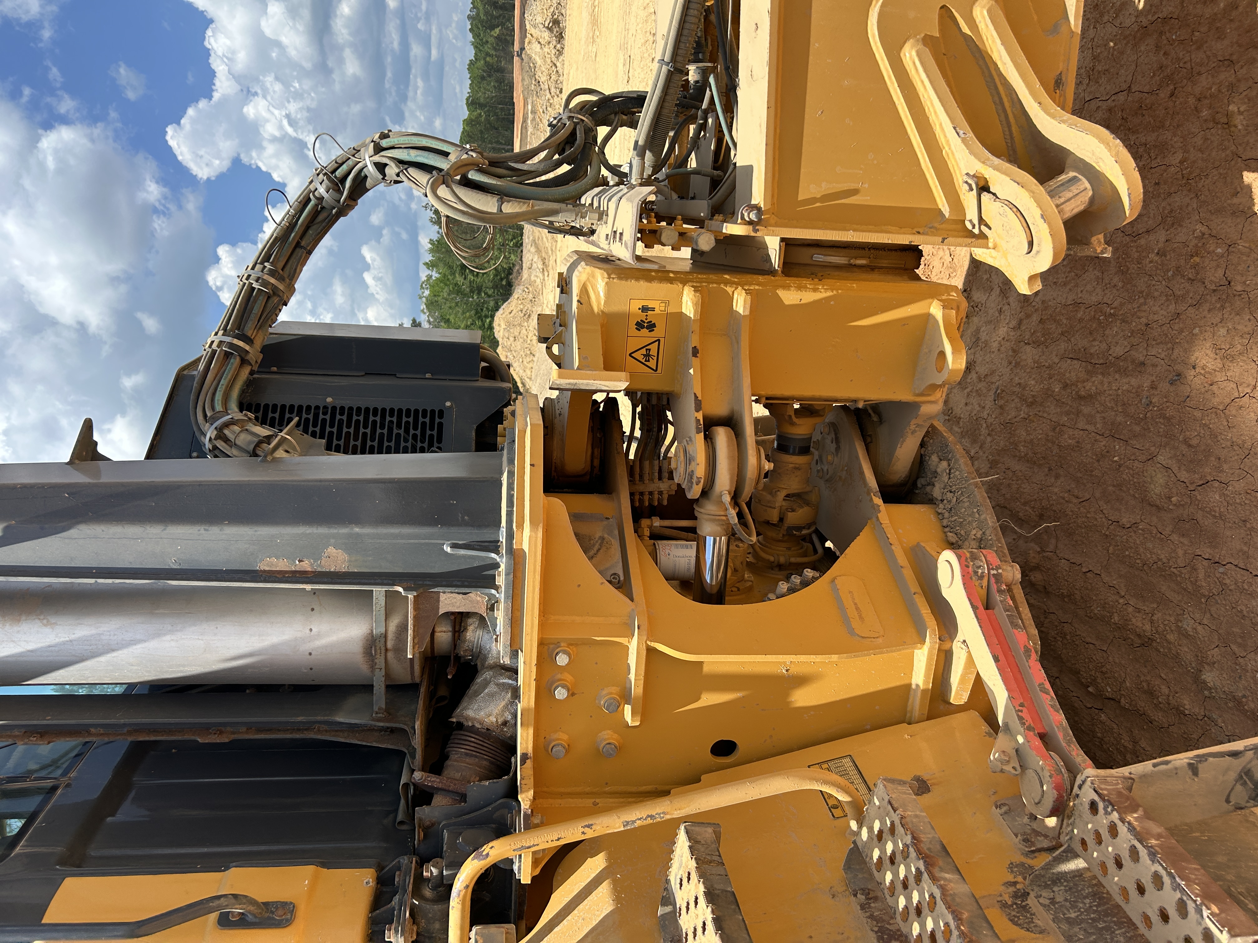 Used 2016 K-Tec K-Tec 1233 ADT scraper pulled by 2016 Bell B40D articulated dump truck