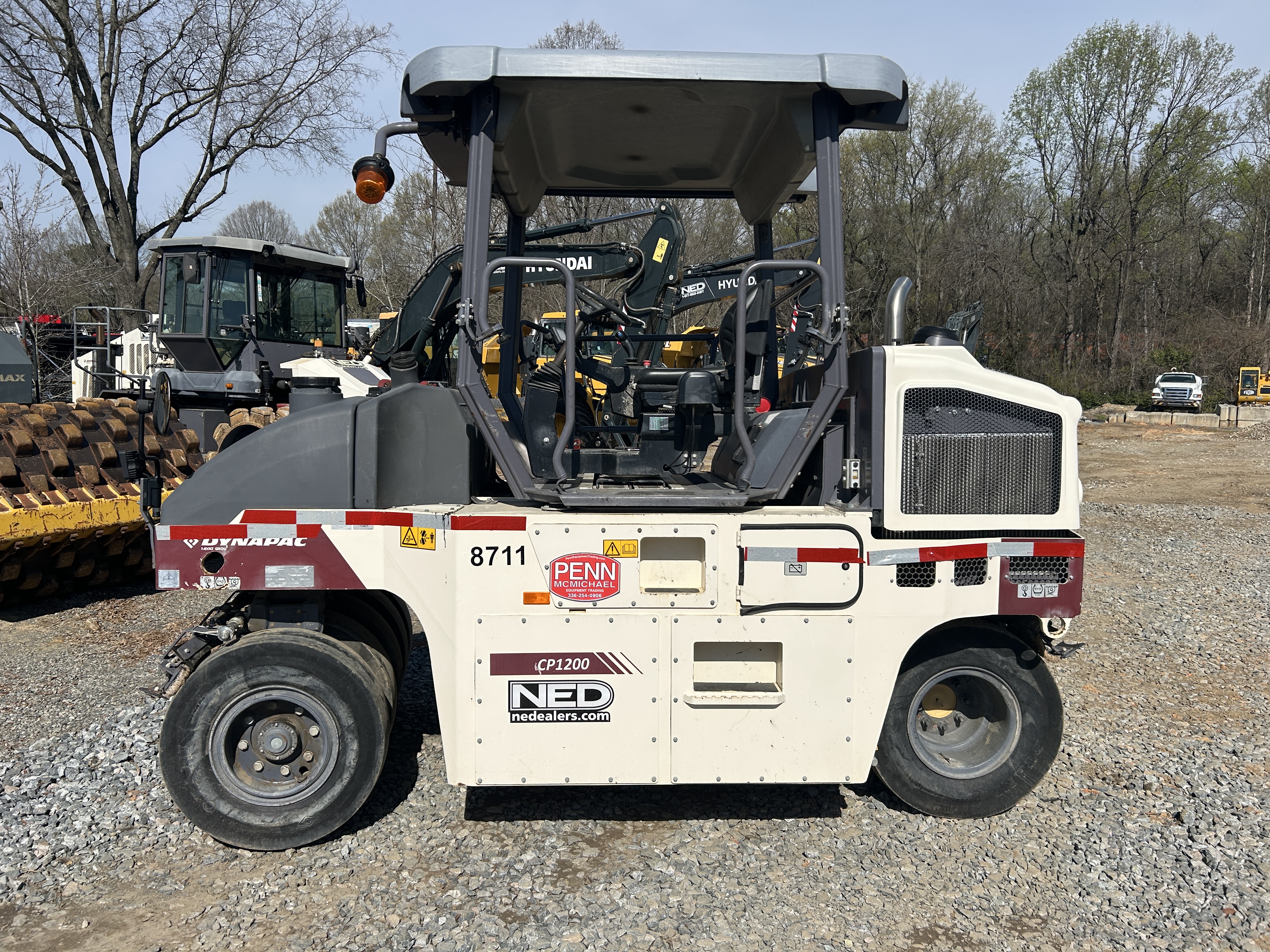 Used 2023 Dynapac CP1200 - 9 wheel pneumatic roller with only 642 hours