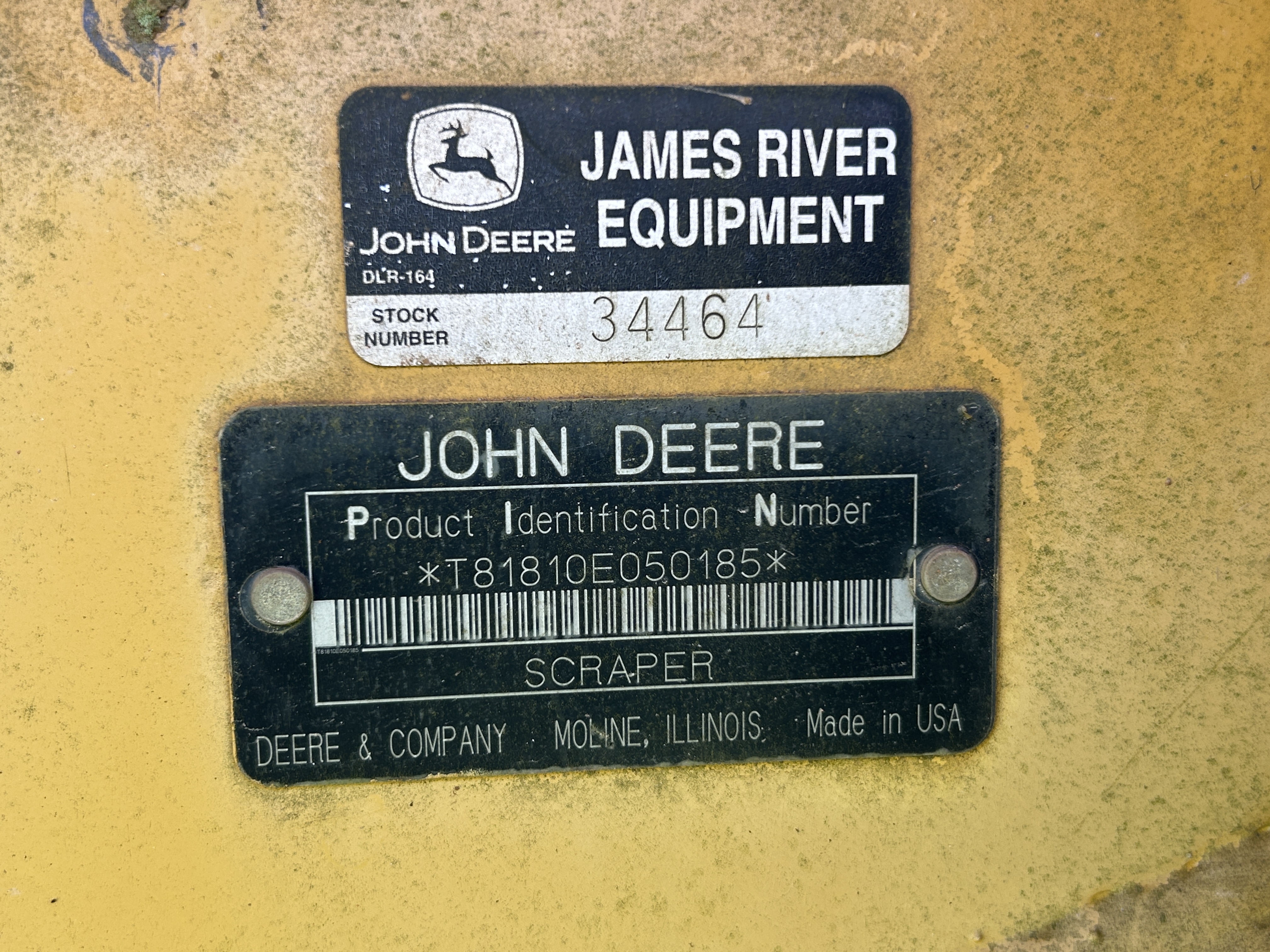 Used 2005 Deere 1810E Pull Pan with Deere 9400 tractor with 4455 hrs