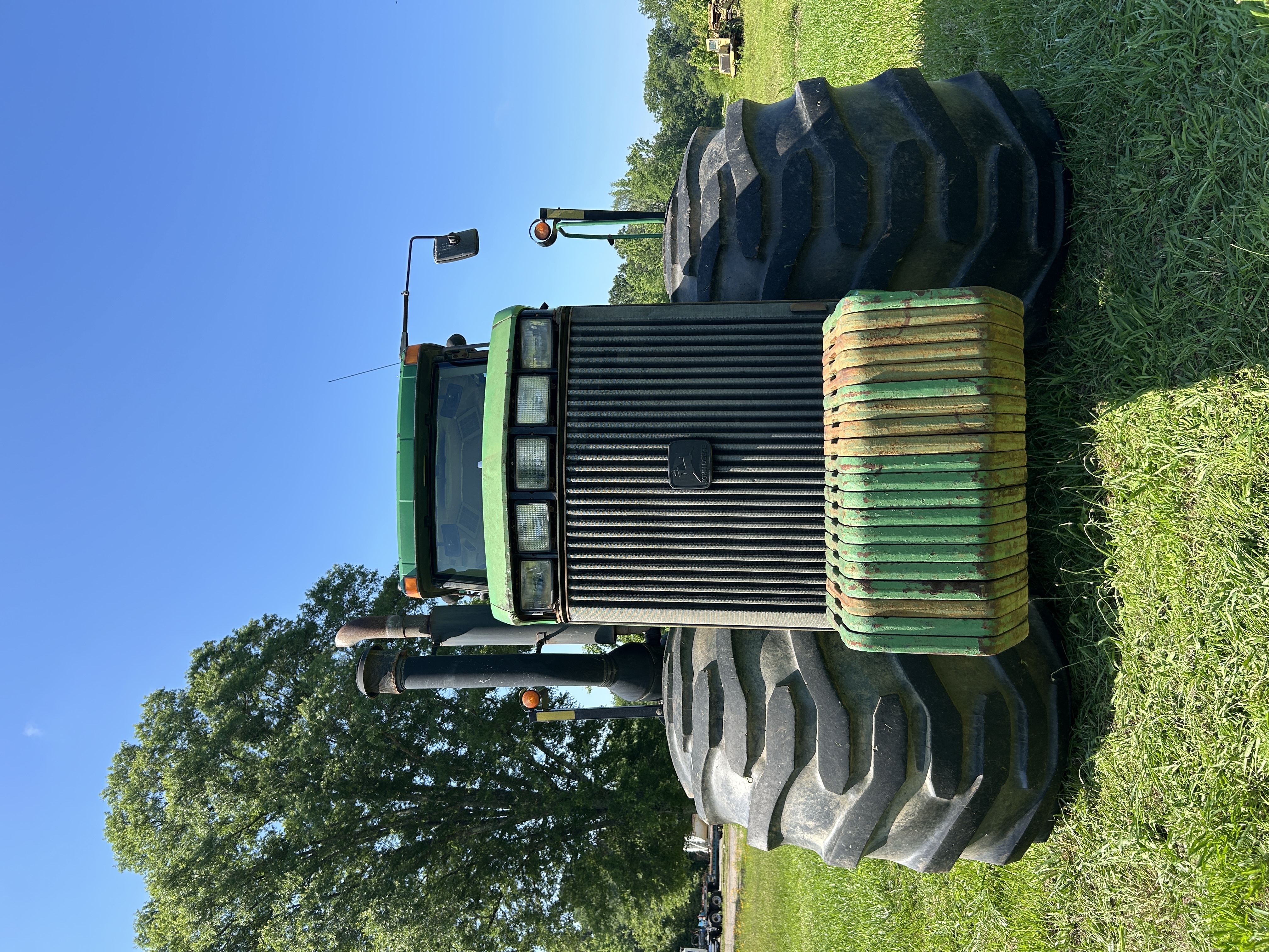 Used 2005 Deere 1810E Pull Pan with Deere 9400 tractor with 4455 hrs