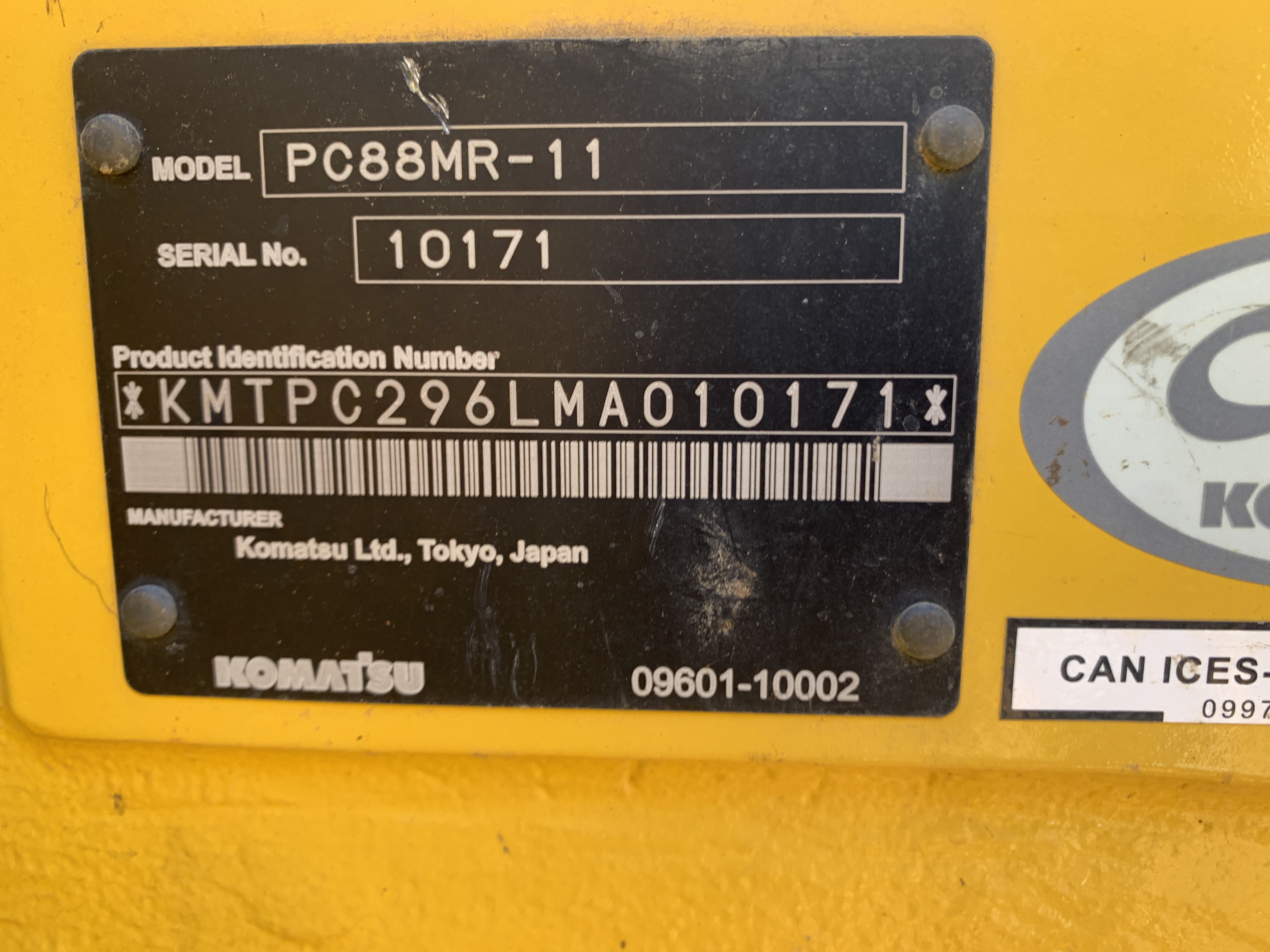 Used 2021 Komatsu PC88MR-11 with only 591 hours, loaded!