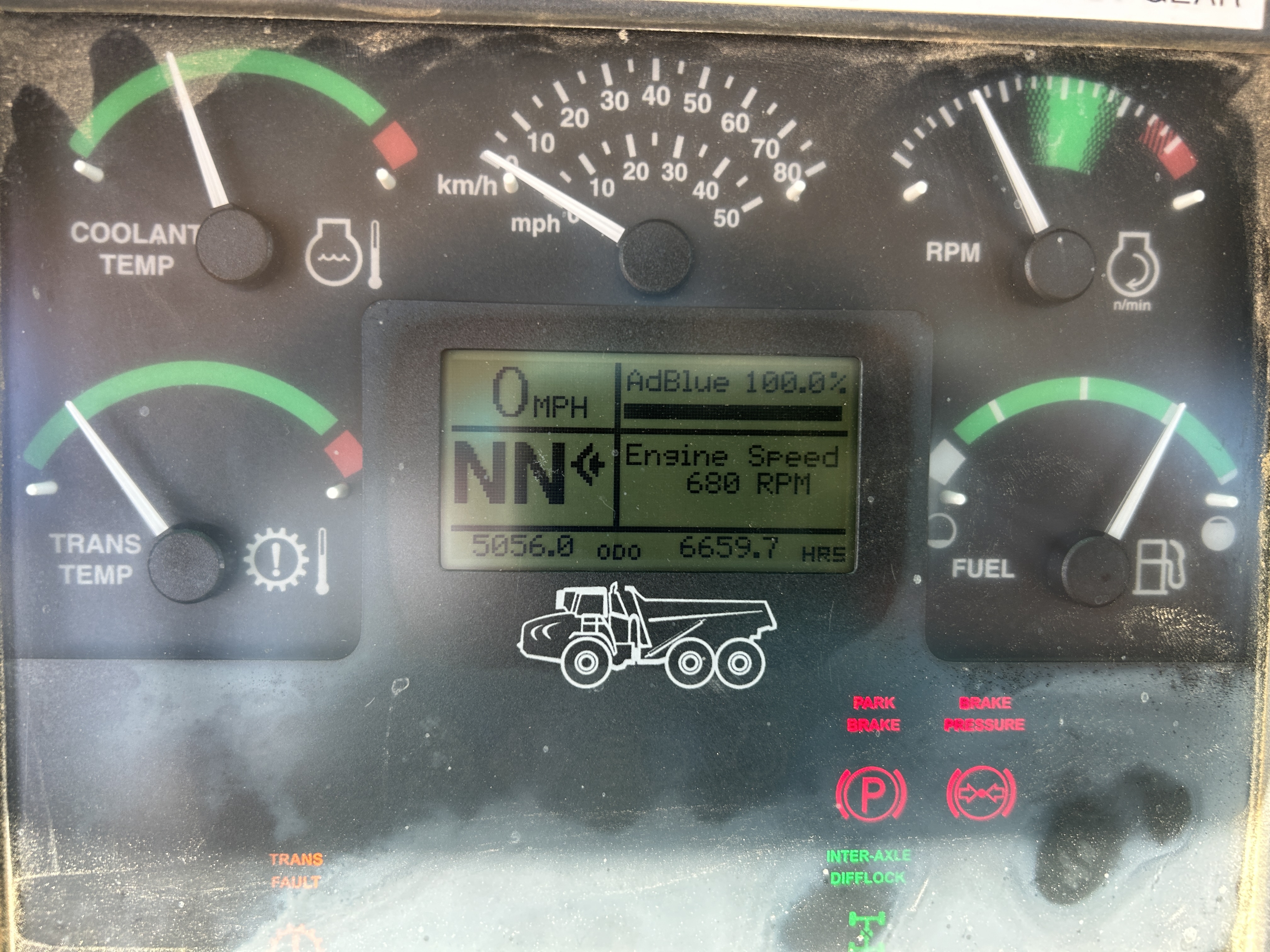 Used 2016 K-Tec K-Tec 1233 ADT scraper pulled by 2016 Bell B40D articulated dump truck