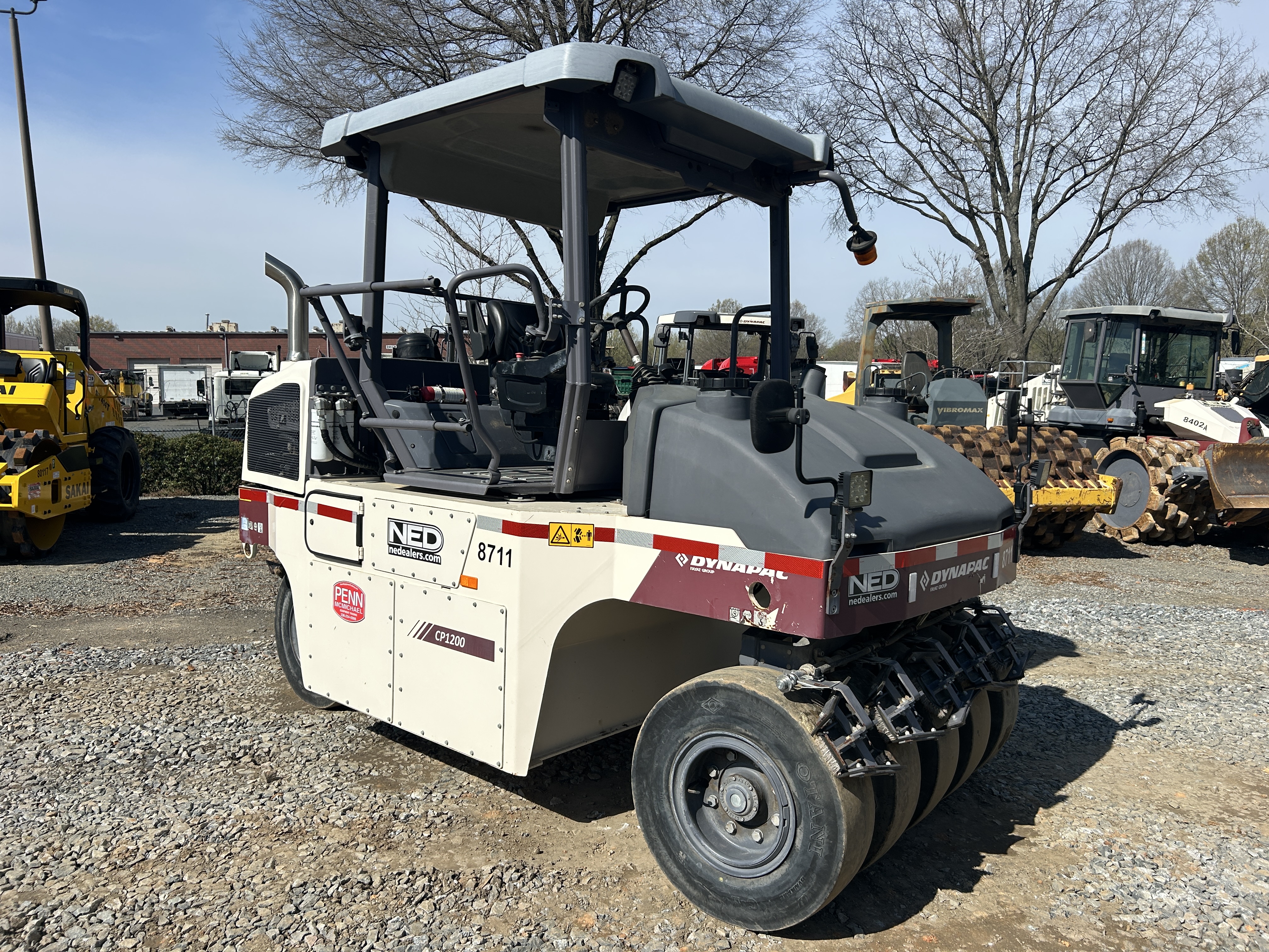 Used 2023 Dynapac CP1200 - 9 wheel pneumatic roller with only 642 hours