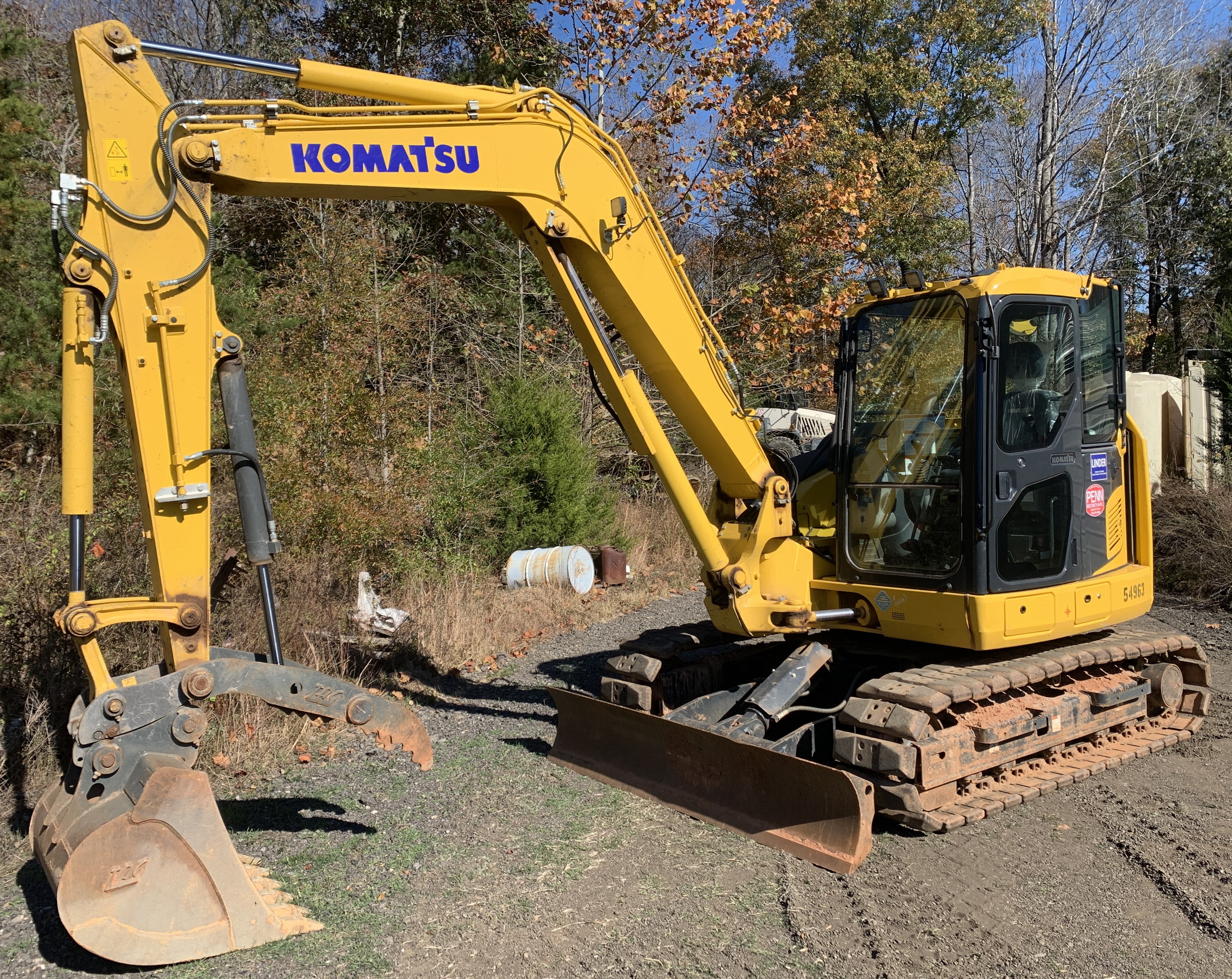 Used 2021 Komatsu PC88MR-11 with only 591 hours, loaded!