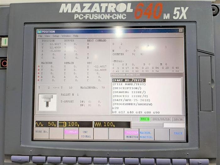 Used 2002 MAZAK VARIAXIS 630-5X