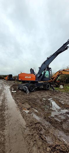 Used 2011 Terex Atlas 230MH with waste grab