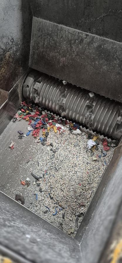 Used Uirich Single shaft shredder with ram