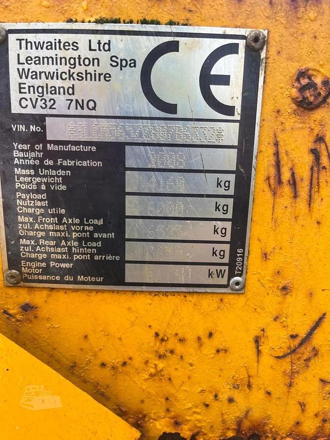 Used 2008 Thwaites ALLDRIVE 6 Dumper Truck