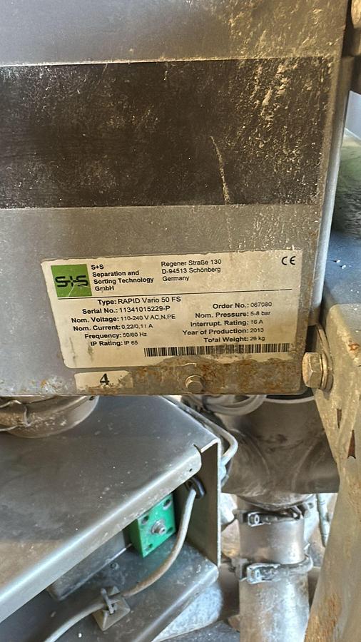 Used 2013 S+S RAPID Vario 50 FS Metal Separator 