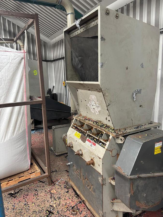 Used Genox GC800T Granulator W/Bagging System