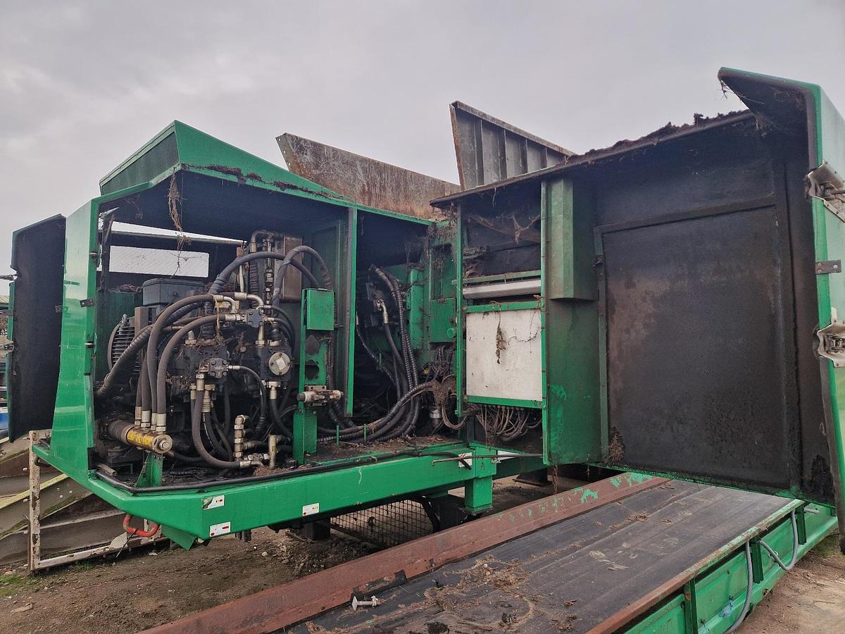 Used 2008 Komptech Crambo 3400 E Electric Twin-shaft Slow-speed Static Shredder