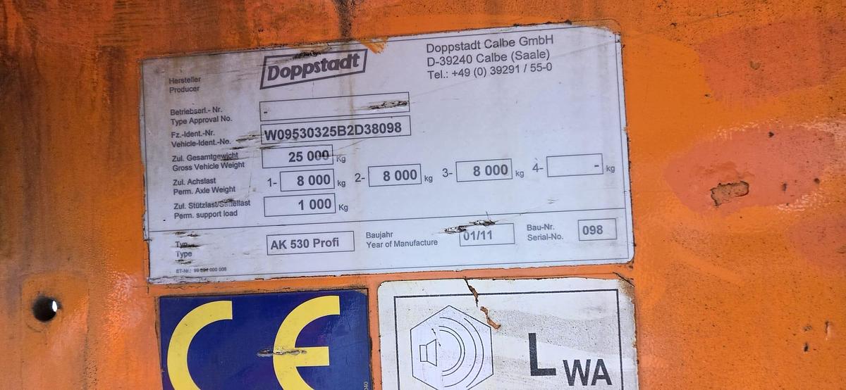 Used 2011 Doppstadt AK 530 High-speed Shredder Spare & Repairs Only