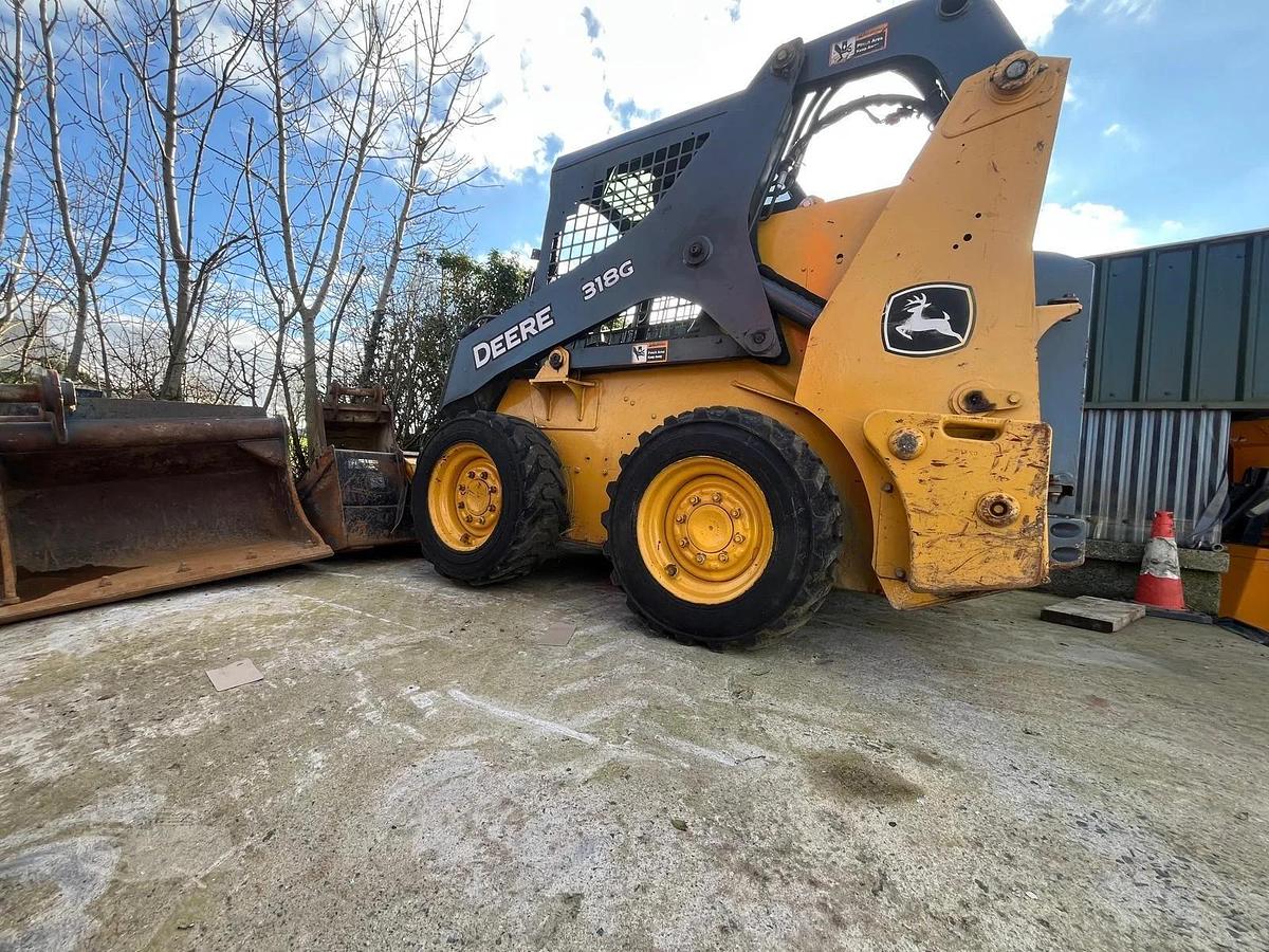 Used 2018 John Deere 318G Wheel Wheeled Skid Steer