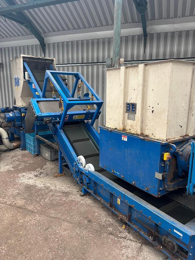 Used 2016 3E Machinery WT40100 PC4280R Single-shaft Shredder & Granulator Full Plant