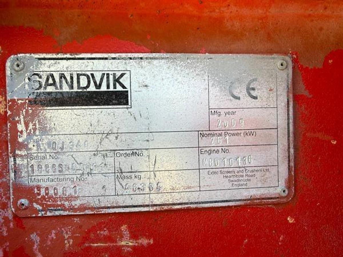 Used 2009 Sandvik QJ 340 Jaw Crusher