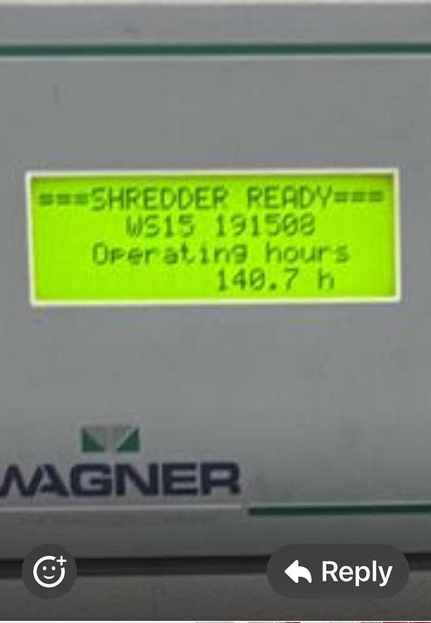 Used 2019 Wagner WS11-15 Single-shaft Shredder W/McIntyre Compact 150T Cable Granulator & Conveyor