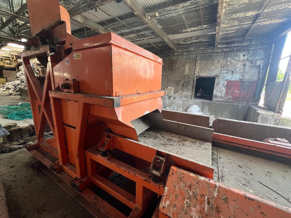 Used 2009 Eriez REV X NM S40 Eddy Current Separator (ECS) and RR Magnetic Drum Separator 