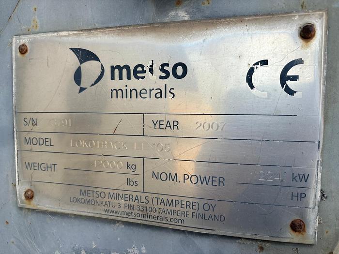 Used 2007 Metso Nordberg LT105 Jaw Crusher