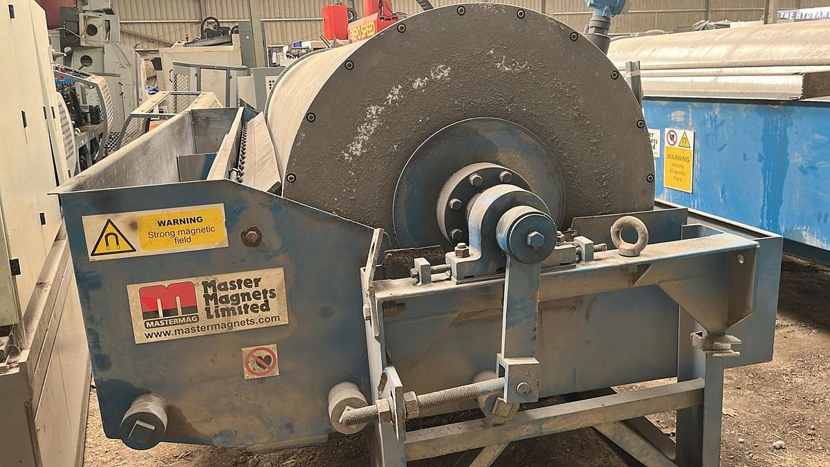 Used 2008 Master Magnets Con Current Wet Drum Magnetic Separator