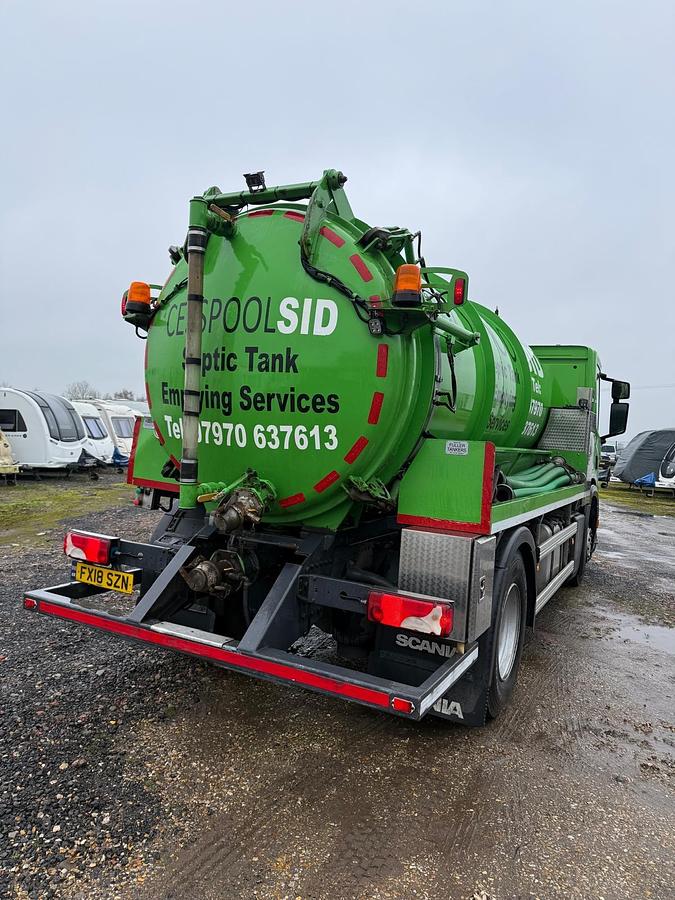 Used 2018 Scania P280 Septic Tank Tanker Truck Lorry