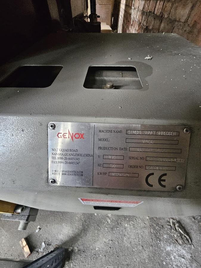 Used 2022 Genox V600 Single-shaft Shredder