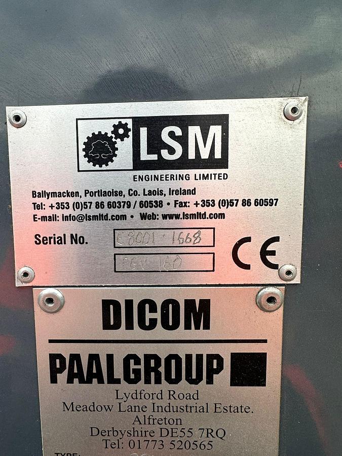 Used Dicom Kadant PAAL PVG-160 Waste Baler 