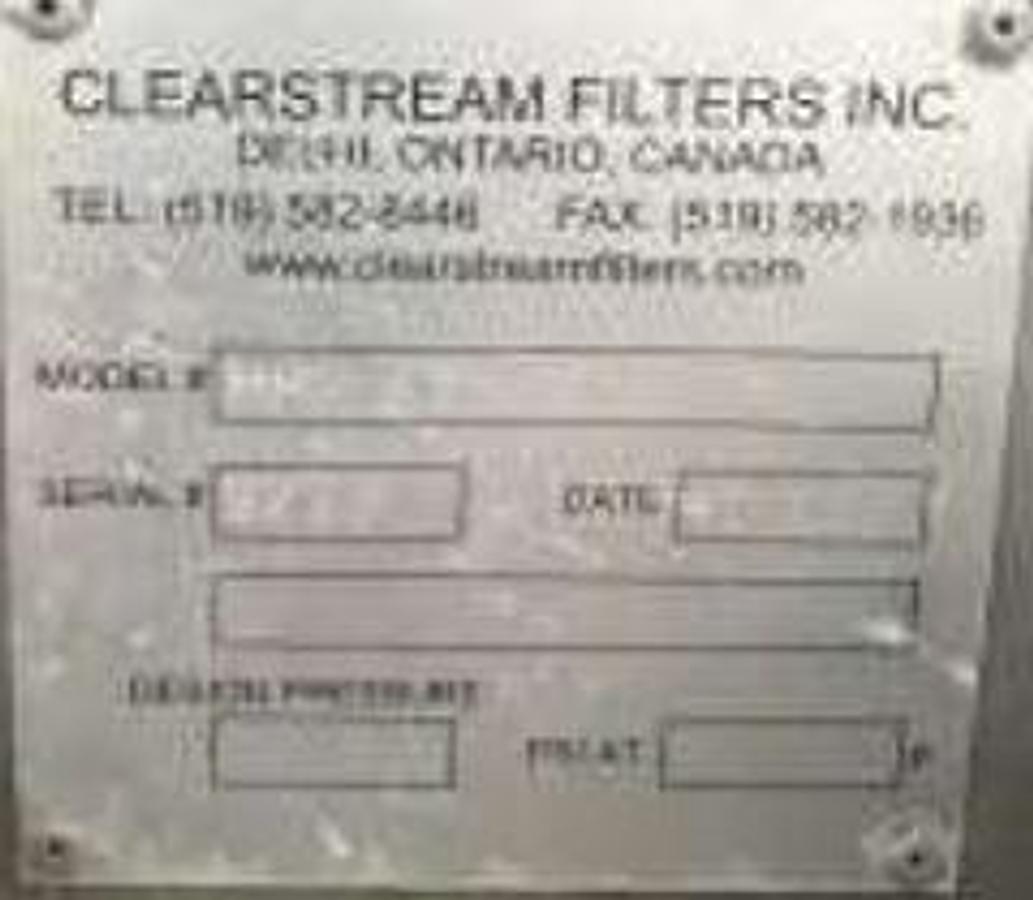 Used 2007 Clearstream Filters Inc MMF-27-30-S Self-Indexing Myco Media Filter