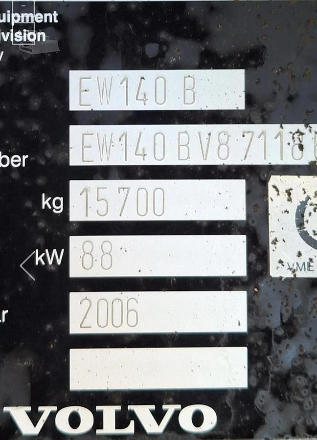 Used 2006 Volvo EW140B Wheel Wheeled Excavator