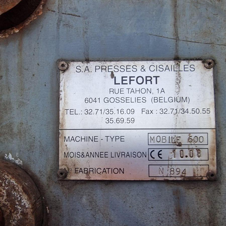Used 2008 Lefort Mobile 600 Shear Baler