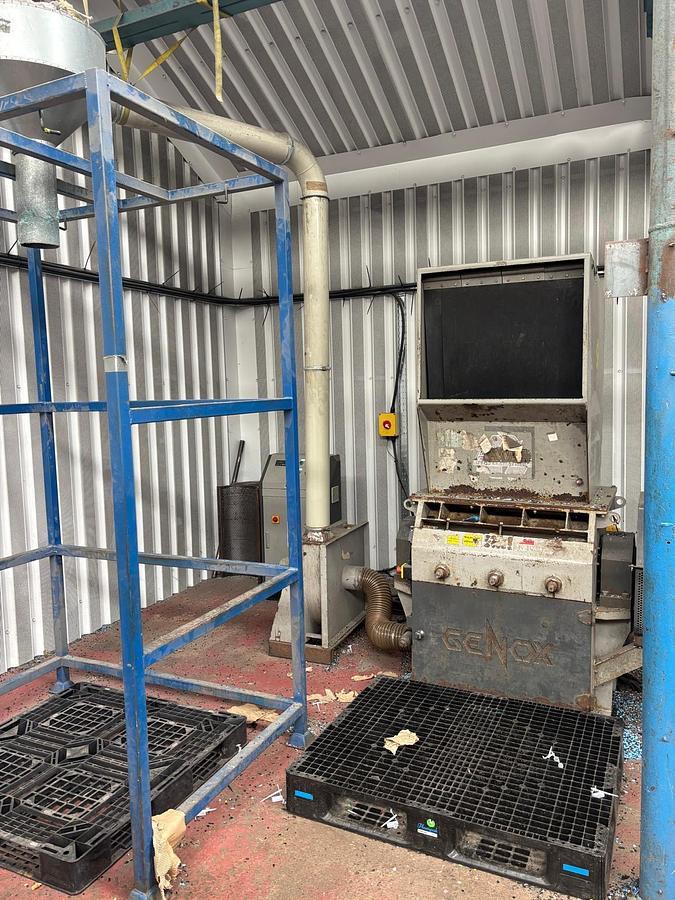 Used Genox GC800T Granulator W/Bagging System