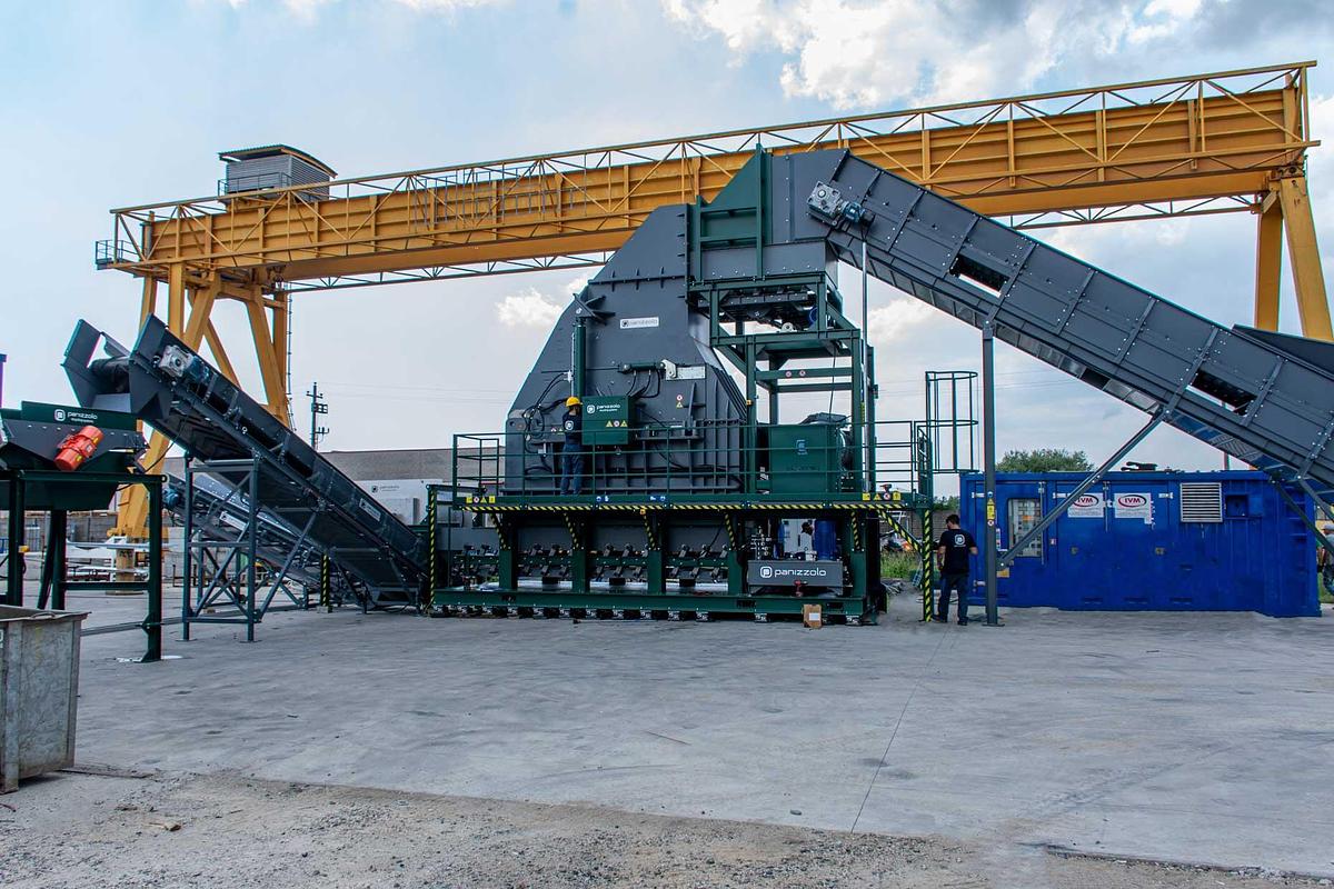 Used Panizzolo Mega 735 Stationary Hammer Mill.
