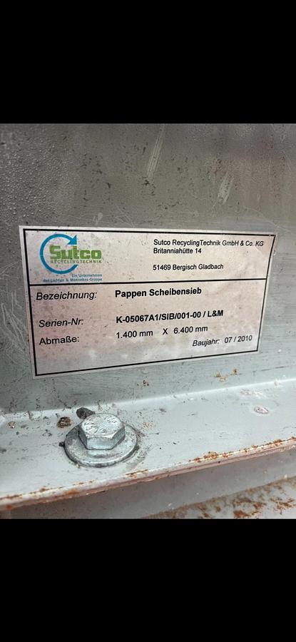 Used 2010 Sutco Cardboard 1.4mm x 6.4mm 2D/3D Flip Flow Screening Deck Screen