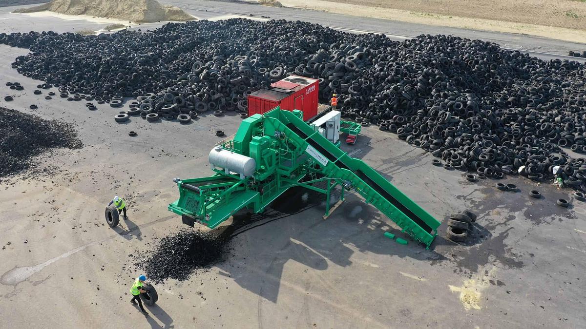 Used 2020 Precimeca Mobile Electric Tyre Shredder