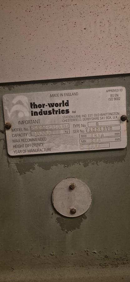 Used 2000 Thor World Industries SMY249040FW6  Ten Tonne Type 6 Mobile Yard Ramp