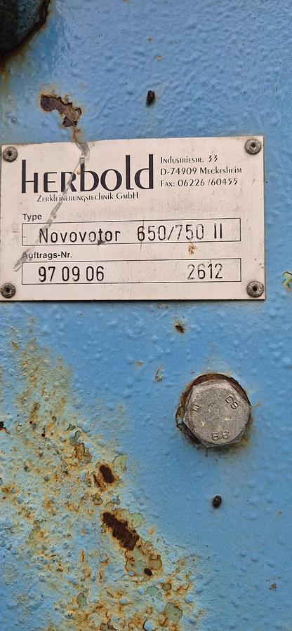 Used Herbold 650/750 hammer mill