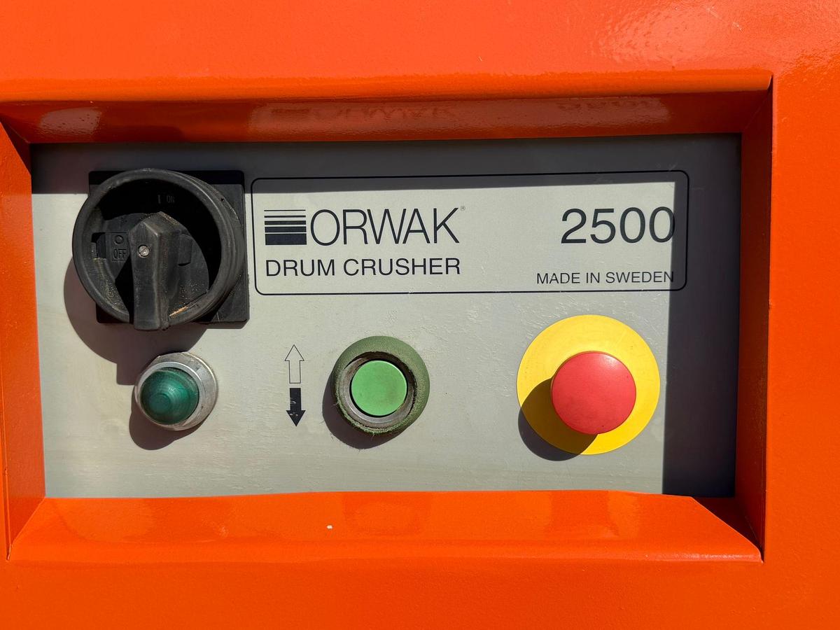 Used Orwak 2500 Drum Crusher
