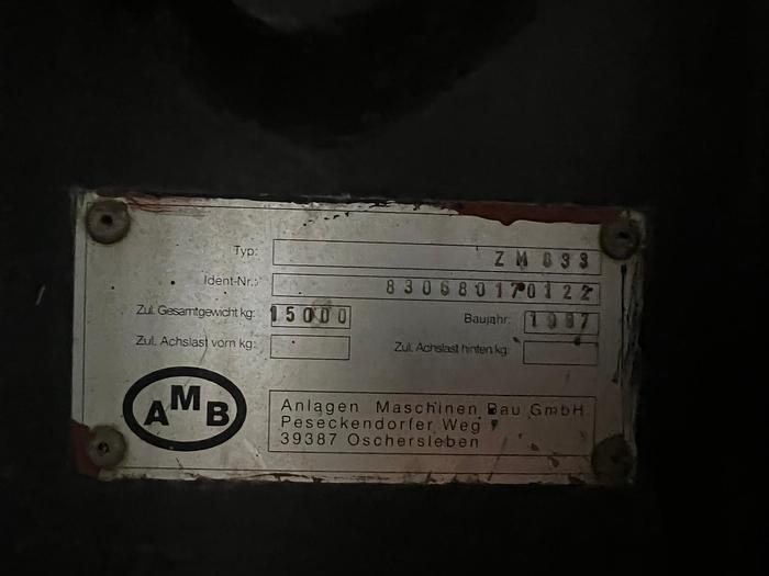 Used AMB 633 Primary Twin-Shaft Shredder 